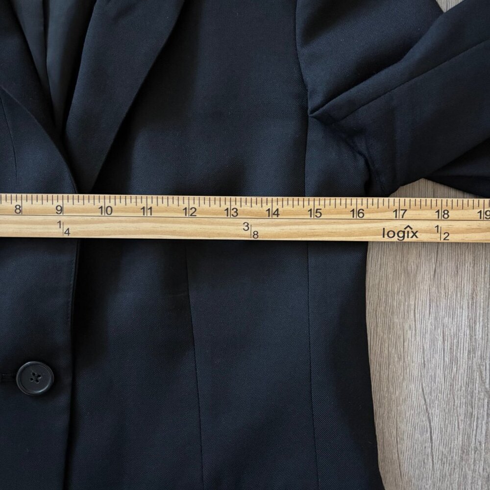 J.Crew Super 120s 100% Wool Blazer Jacket in Black Womens Size 4 Office Normcore - Picture 7 of 11